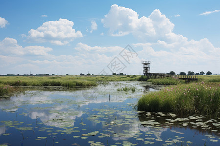 湿地中的水域图片
