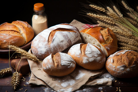 美味传统的面包与图片