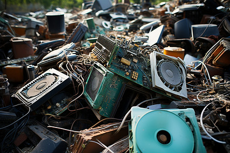 电器回收废弃的电子产品背景
