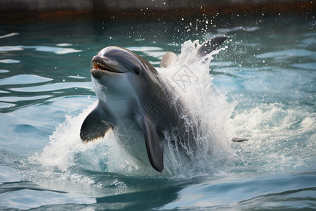 聪明的海豚背景图片