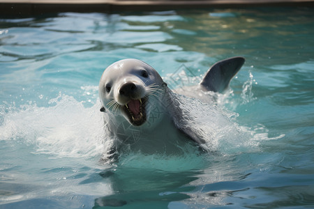 海豚海狮愉快的海豚背景