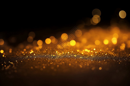 闪烁金色粒子闪光的金粉设计图片
