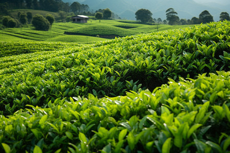 繁茂的茶园图片