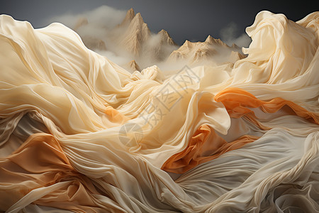 织物纤维光滑的丝绸艺术插画