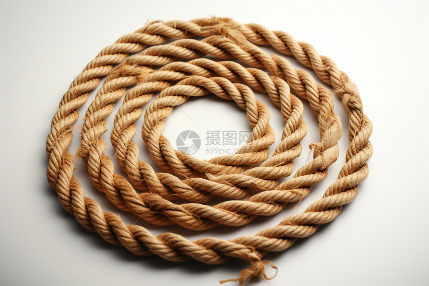 盘旋的稻草绳子图片