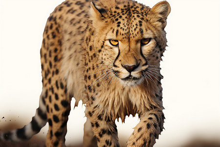 豹子素材奔跑一只奔跑的猎豹背景