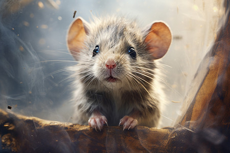 萌萌的小老鼠背景图片