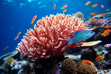 美丽的珊瑚礁背景图片