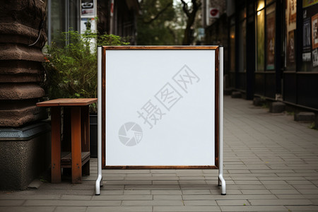 杂粮店推广海报户外空白的广告牌背景