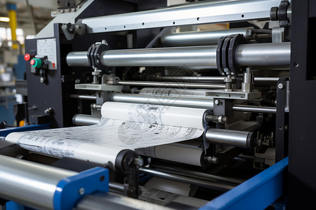 工具包装工厂的包装印刷机器背景