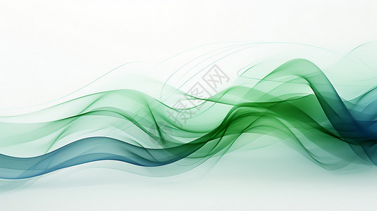绿色渐变流动波浪背景图片