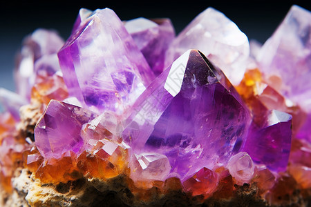紫色的水晶装饰图片