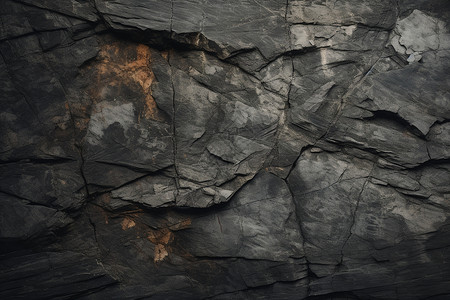 山石构成的粗糙墙壁背景图片