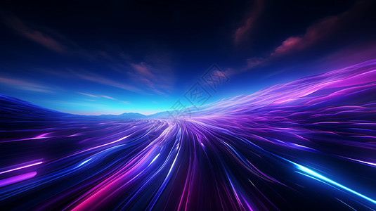 紫色数字夜幕中的光线隧道设计图片