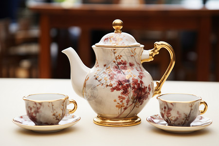 古典的茶具套装高清图片