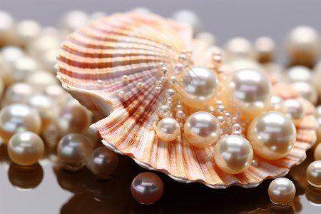 贝壳上的珍珠图片