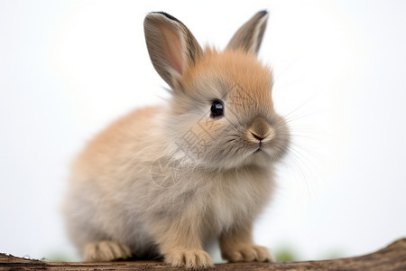 一只毛茸茸的兔子背景图片