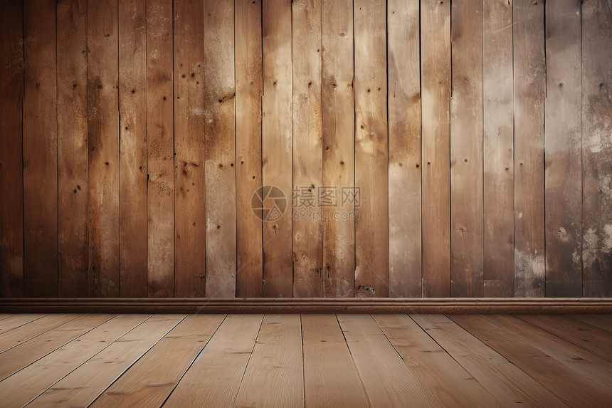 木头制造的房间图片