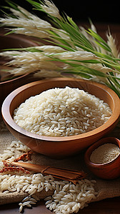 碗中的米背景图片