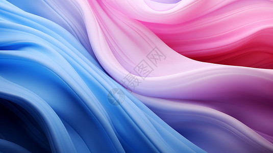 粉色和蓝色的波浪图片图片