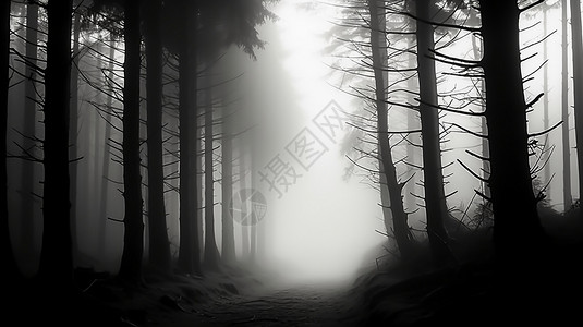 森林里的浓雾图片