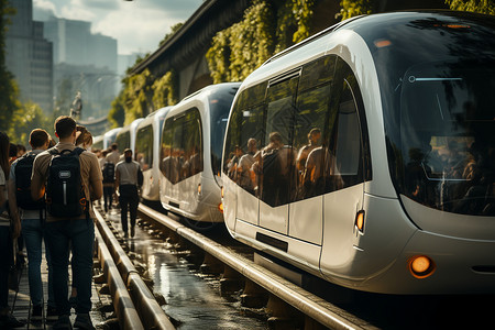 未来城市的列车图片