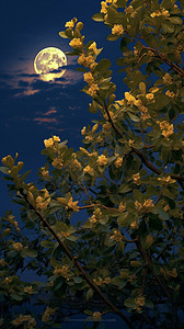 树枝上的月亮图片
