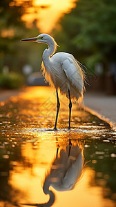 阳光下的白鹤高清图片