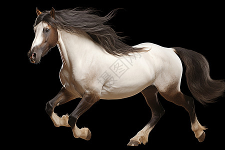 一匹可爱的白色的马背景图片