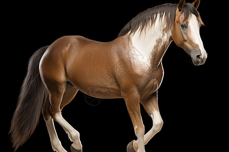 一匹棕色的马匹背景图片