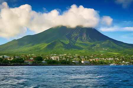 背靠大山的小岛图片