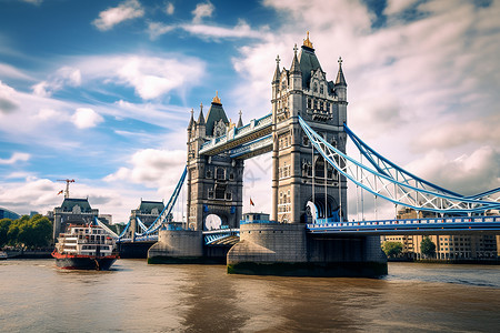 地标设计伦敦的悬索桥背景