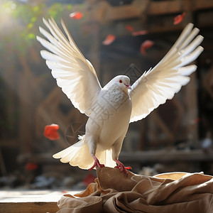 可爱的白鸽图片