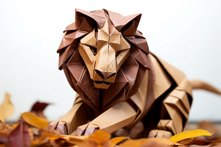 上的折纸狮子图片