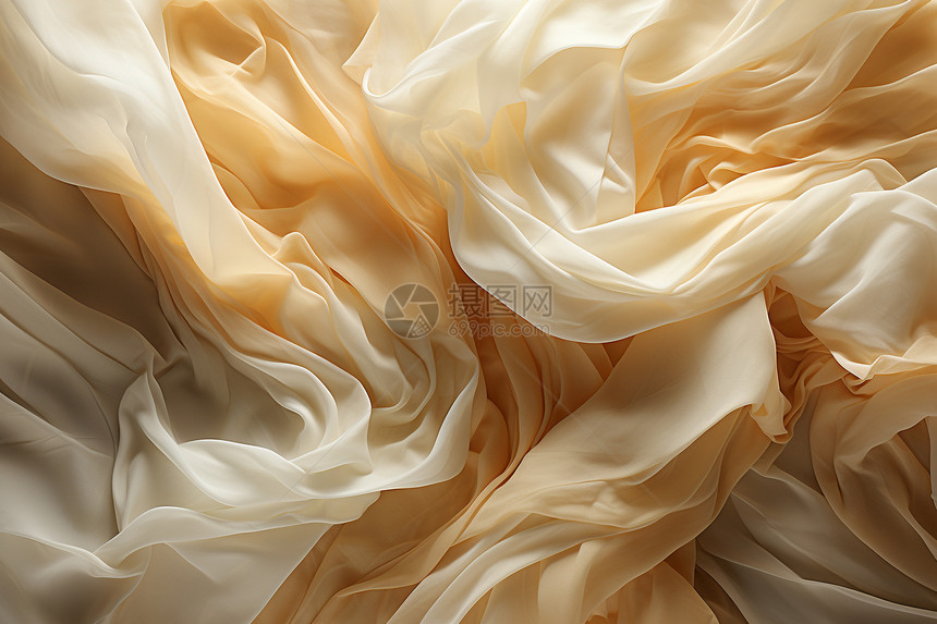 白色和黄色交织的织物图片
