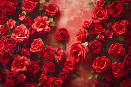浪漫玫瑰花海背景图片