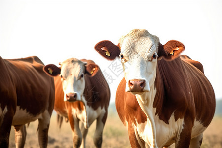 草原中的牛群图片