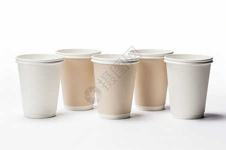 一次性咖啡杯简约的空白纸杯背景