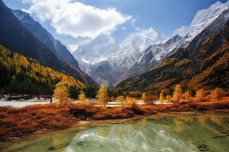 风景优美的山涧图片