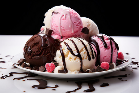 巧克力冰淇淋背景图片