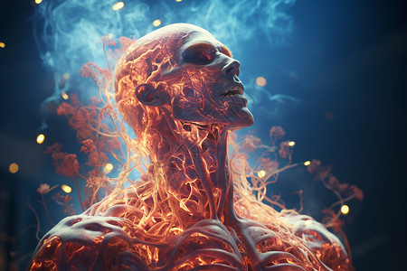 火字人体素材未来燃烧的人类设计图片
