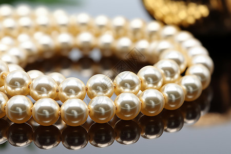 珍珠的珠宝手链背景图片