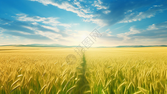 成熟的稻田图片