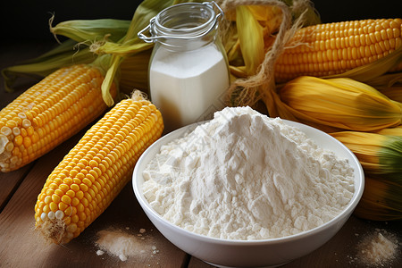 玉米面粉照片图片