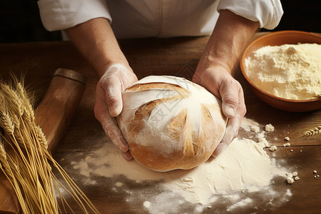 面食大师做面包高清图片