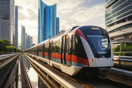 未来城市的火车图片
