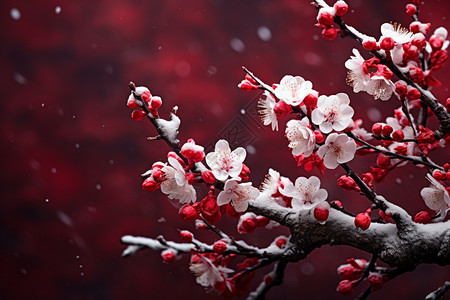 冬日盛放的梅花图片