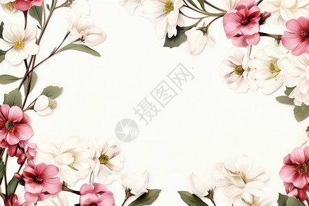 白色旁边的植物花朵背景图片