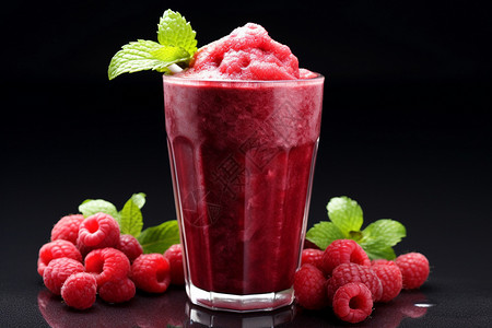 美味的树莓汁高清图片