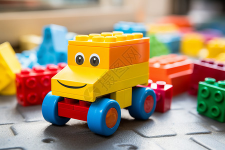 乐高图片面带表情的玩具卡车背景